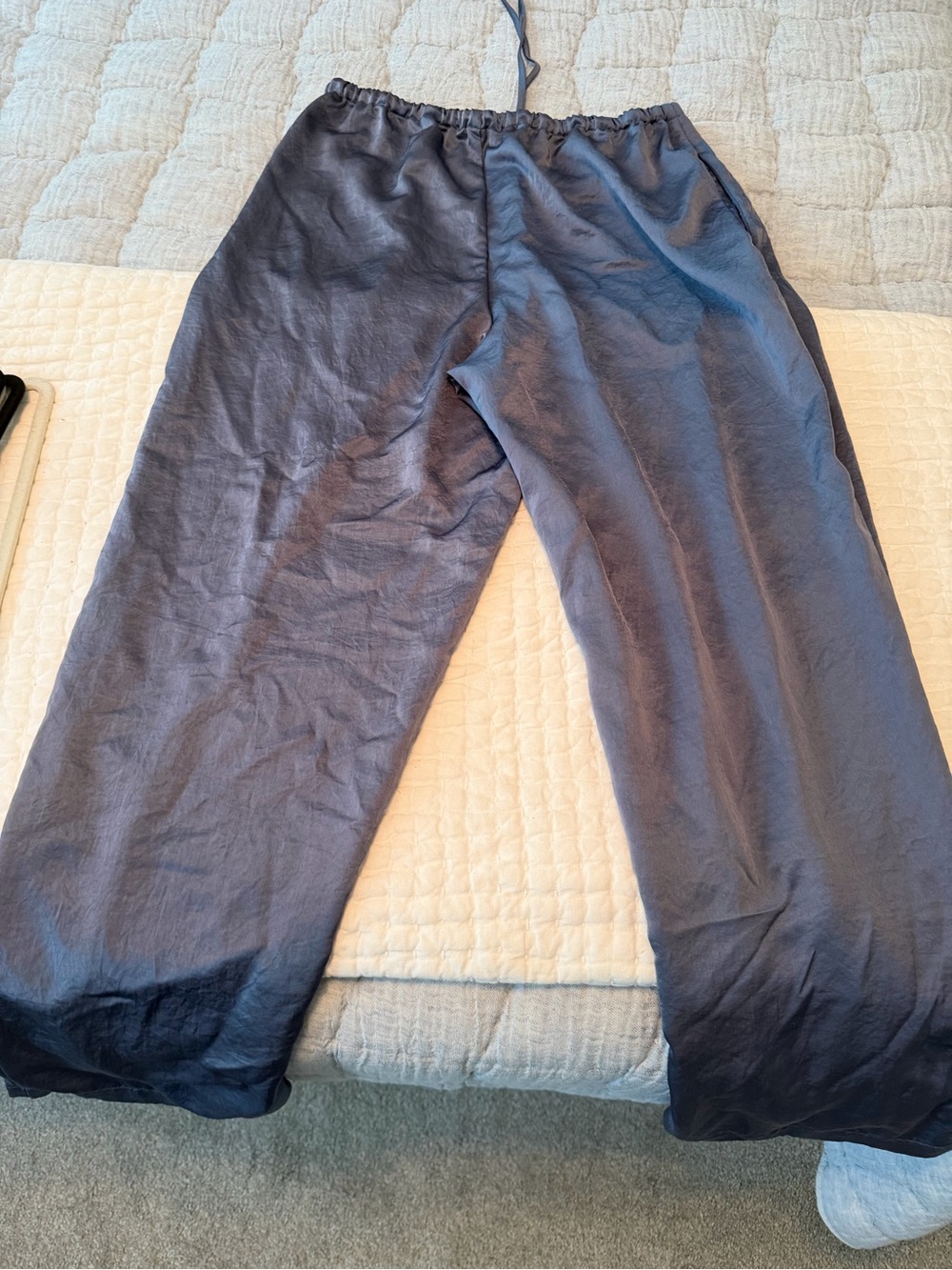 Madewell Women’s Satin Drawstring Wide-Leg Pants - Picture 3 of 3